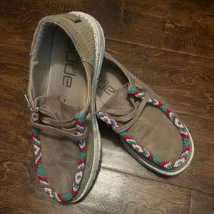 Hand beaded Hey Dudes